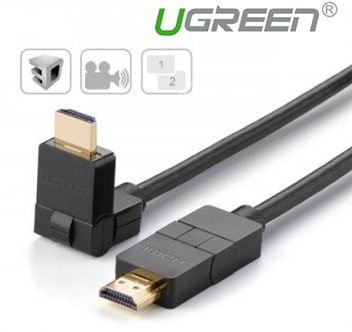  HDMI 2 đầu xoay 180 độ dài 3M UGREEN 10127