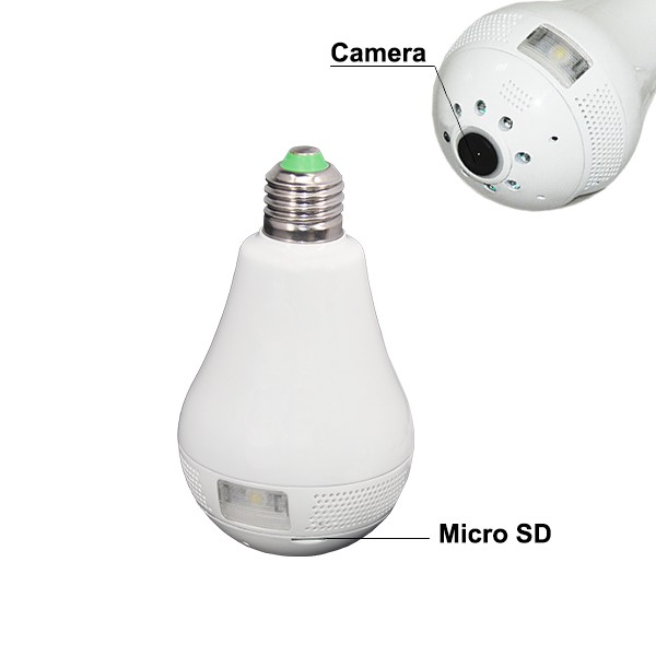 Camera Wifi Ngụy Trang Hình Bóng Đèn 360 Full HD